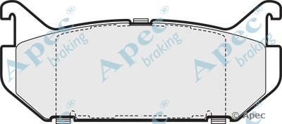 APEC BRAKING pad823 -  Комплект тормозных колодок, дисковый тормоз